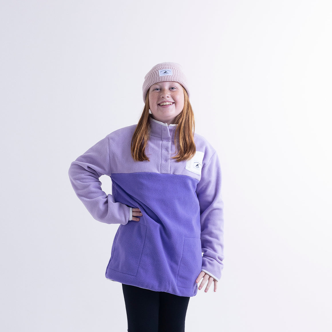 WAFFLE BEANIE - Dusky Pink