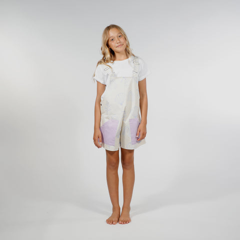 GIRLS OVERALL - Oat Blue