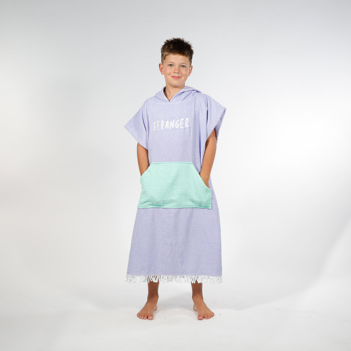 PONCHO TOWEL - Light Purple Mint