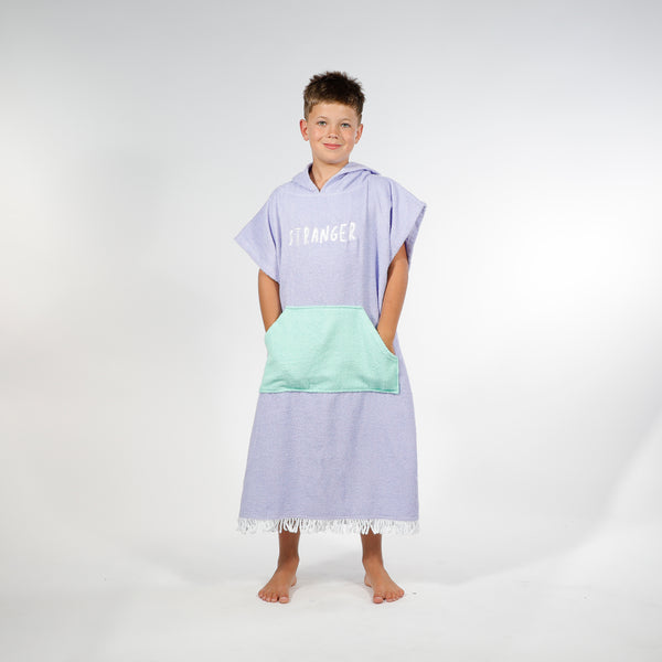 PONCHO TOWEL - Light Purple Mint