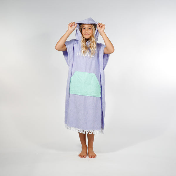 PONCHO TOWEL - Light Purple Mint
