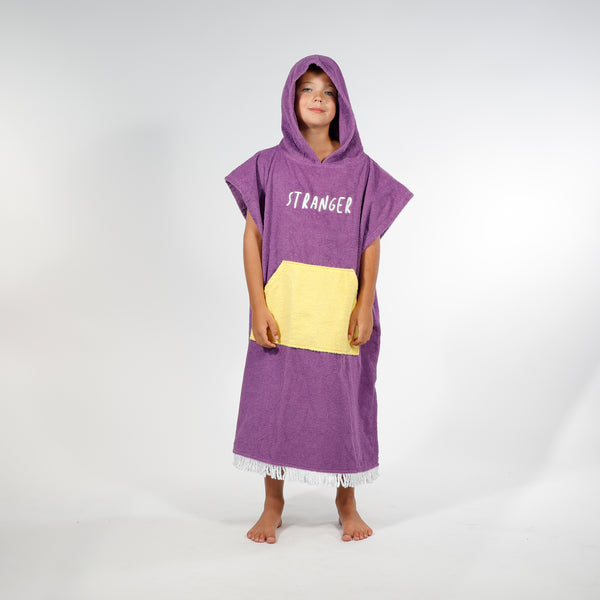 PONCHO TOWEL - Purple Yellow