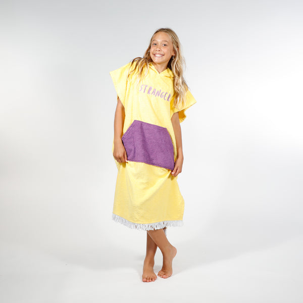PONCHO TOWEL - Yellow Purple