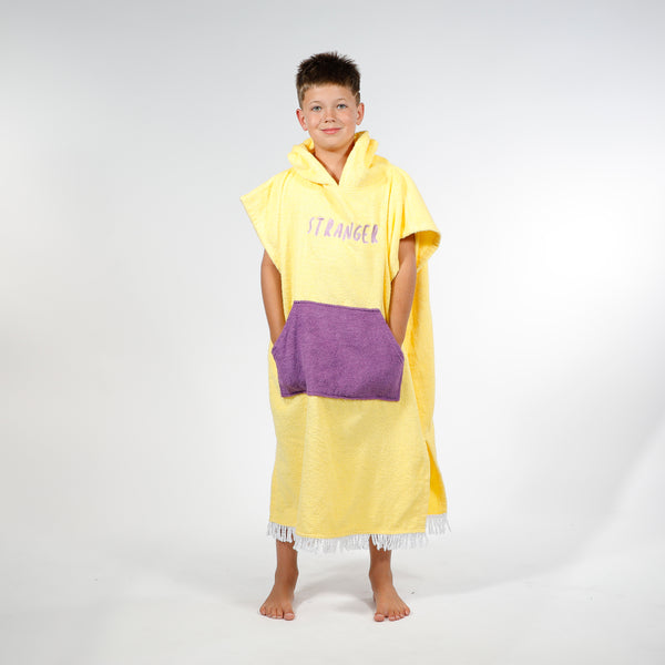 PONCHO TOWEL - Yellow Purple