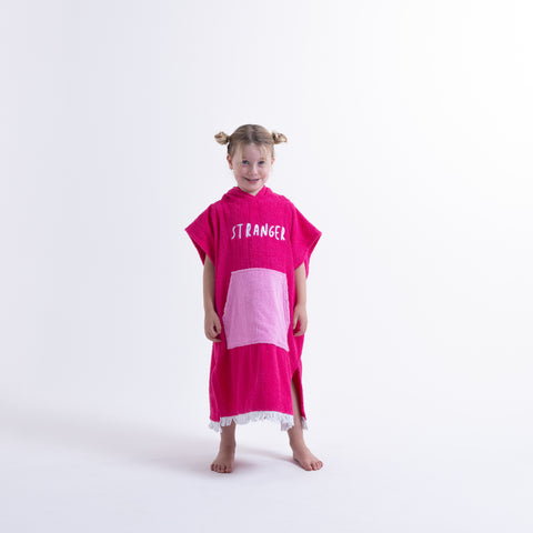 PONCHO TOWEL - Fuchsia Pink