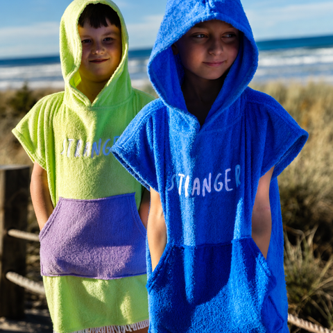 PONCHO TOWEL - Lime Purple