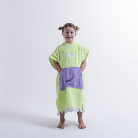PONCHO TOWEL - Lime Purple