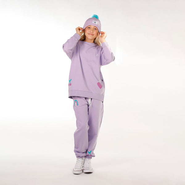 POM POM BEANIE - Lilac