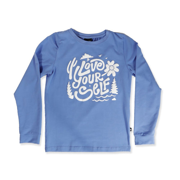 GIRLS LS TEE - Blueberry