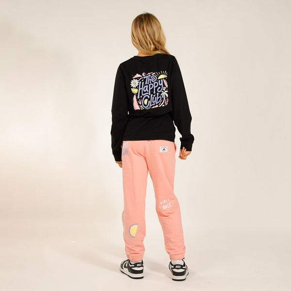 GIRLS LS TEE - Black