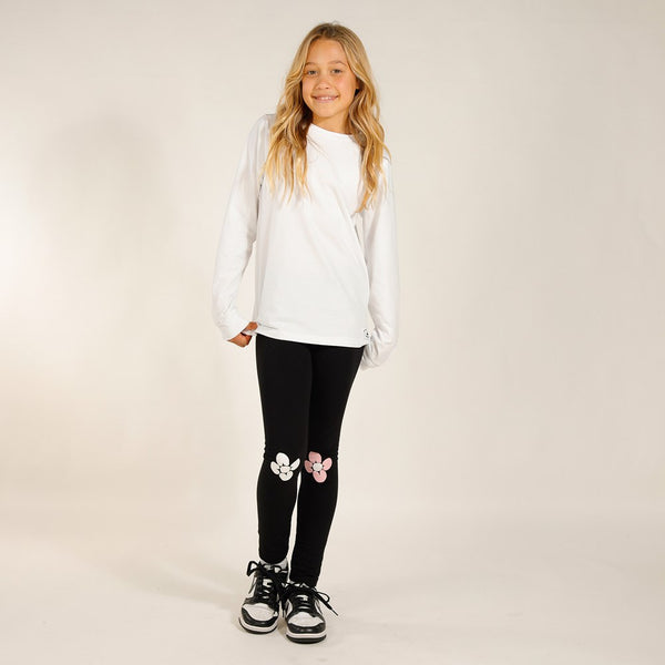 GIRLS LS CLASSICS TEE - White