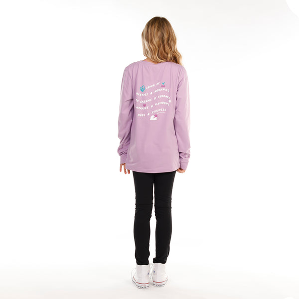 GIRLS BESTIES LS TEE – Purple