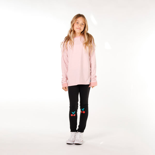 GIRLS LS CLASSICS TEE – Pink Stripe