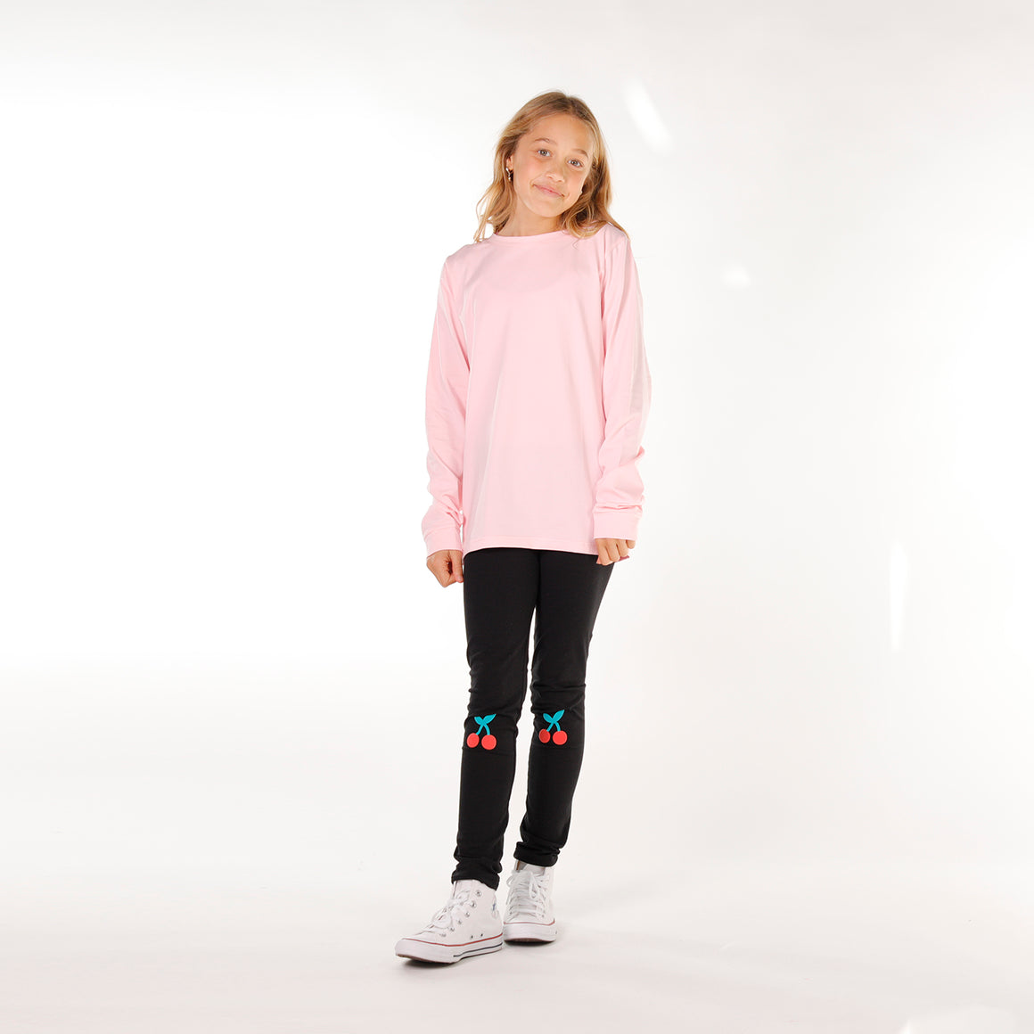 GIRLS LS CLASSICS TEE – Pale Pink