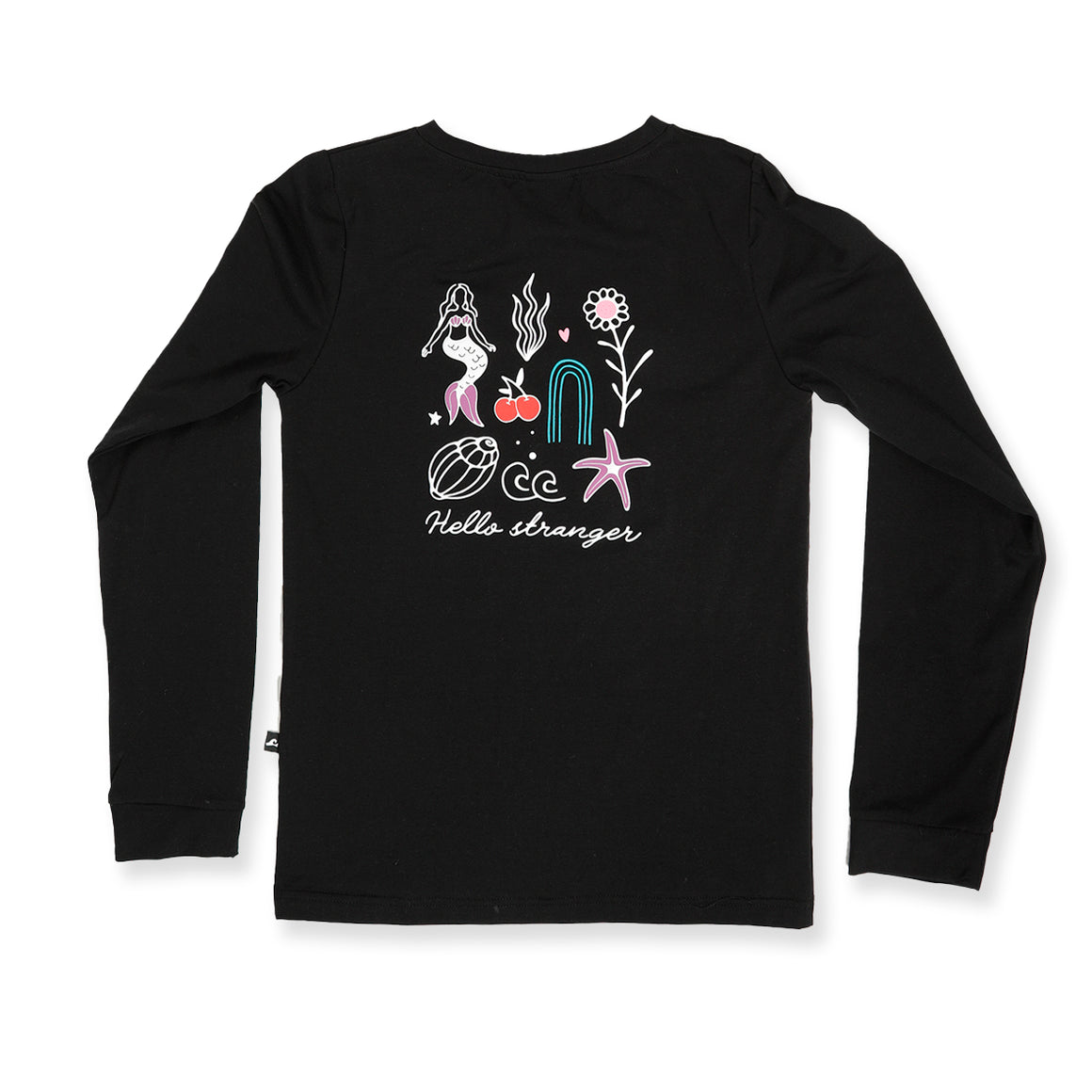 GIRLS MERMAID LS TEE – Black