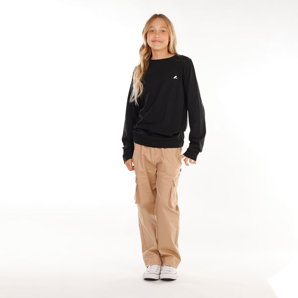GIRLS MERMAID LS TEE – Black