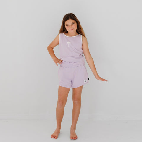 Palm Days Singlet - Lilac