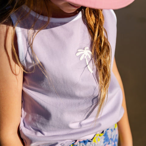 Palm Days Singlet - Lilac