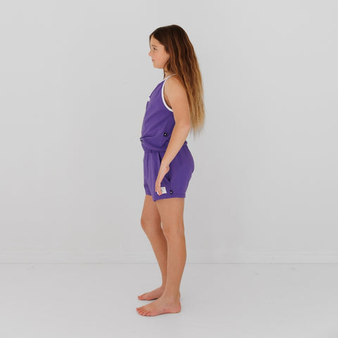 Palm Days Singlet - Purple