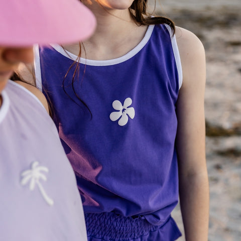 Palm Days Singlet - Purple