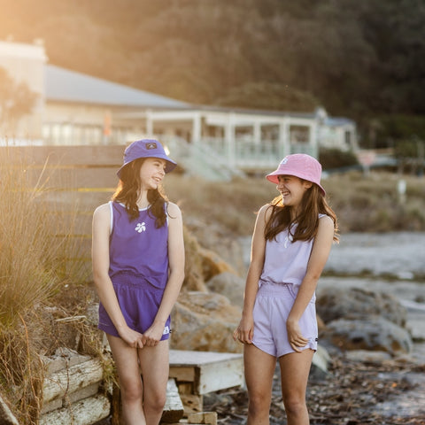Palm Days Singlet - Purple