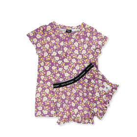 GIRLS SUMMER PJS - Purple Floral