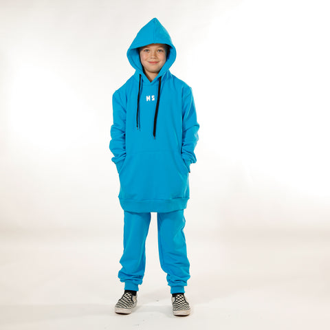 BOYS POCKET HOOD - Bright Blue