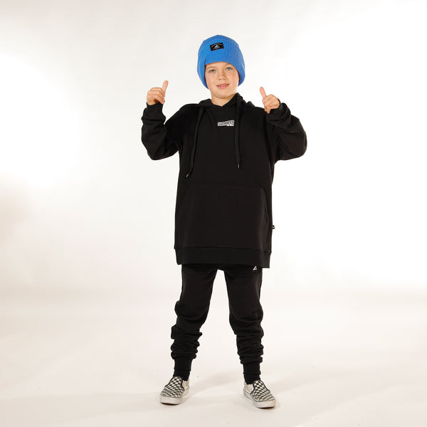 BOYS POCKET HOOD - Black