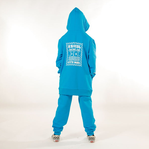 BOYS POCKET HOOD - Bright Blue