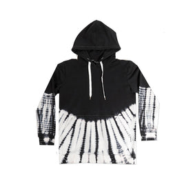 BOYS POCKET HOOD - Black Dye