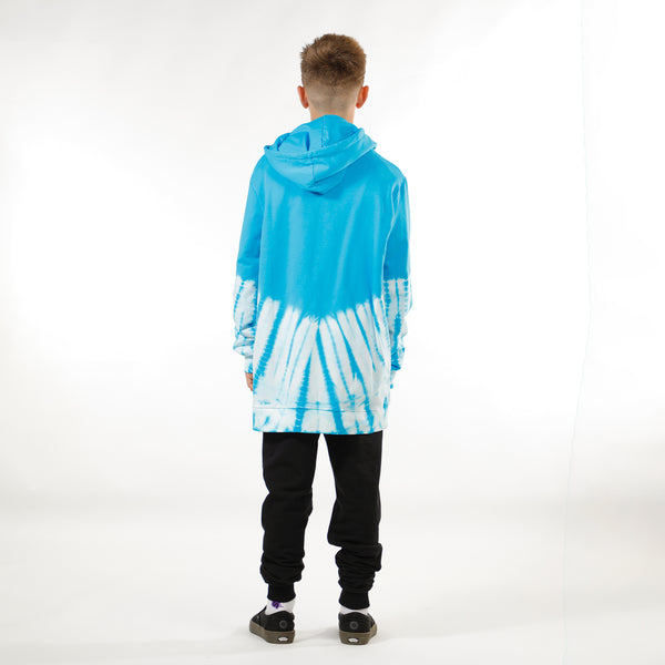 BOYS POCKET HOOD - Blue Dye