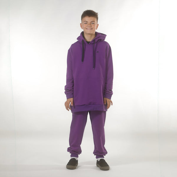 BOYS POCKET HOOD - Violet