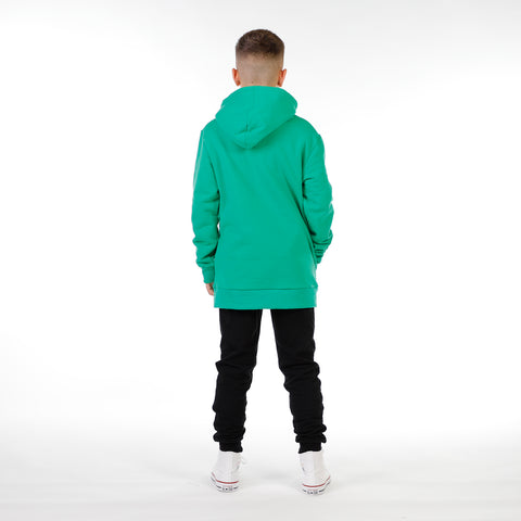 BOYS SKATER POCKET HOOD – Green