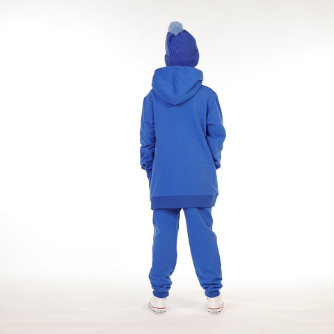 BOYS SMILEY POCKET HOOD – Blue