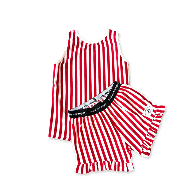 GIRLS CHRISTMAS PJs - Red White