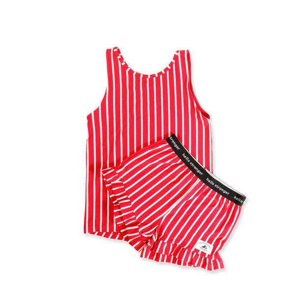 GIRLS CHRISTMAS PJS - Red