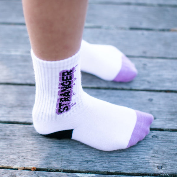 SOCKS - White Purple