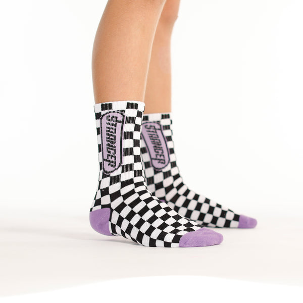 STRANGER SOCKS – Purple Check