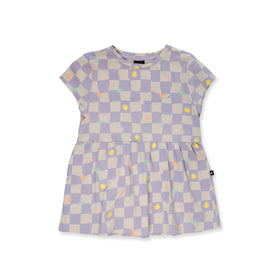 DAZE SS TEE - Purple Check