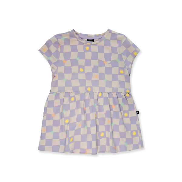 DAZE SS TEE - Purple Check