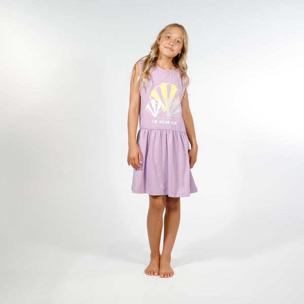 GIRLS VACAY DRESS - Purple
