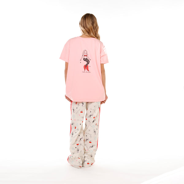 GIRLS PLAYFUL PANT  – Red Stripe
