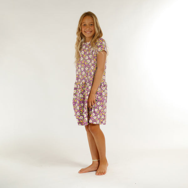 GIRLS PALMA DRESS - Purple Floral