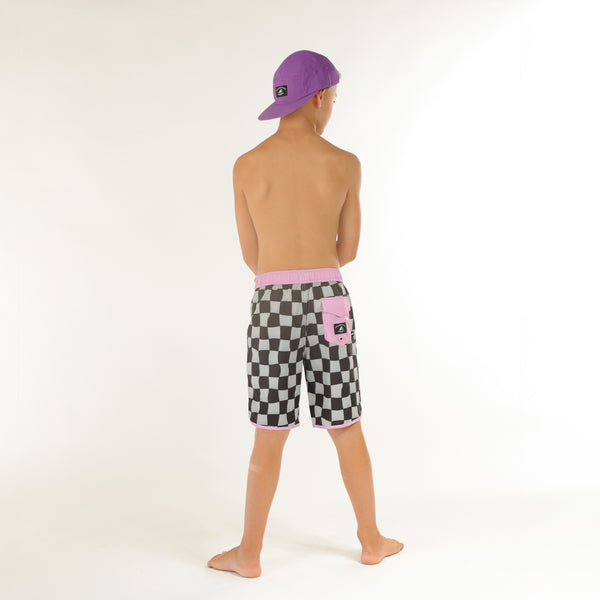 CHECK LONG BOARD SHORT - Check Purple