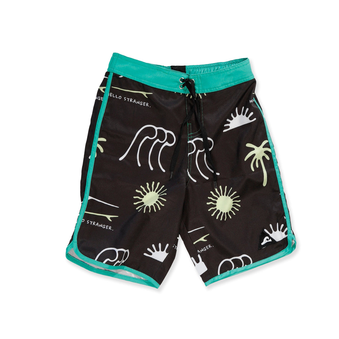 OCEAN LONG BOARD SHORT - Black Green
