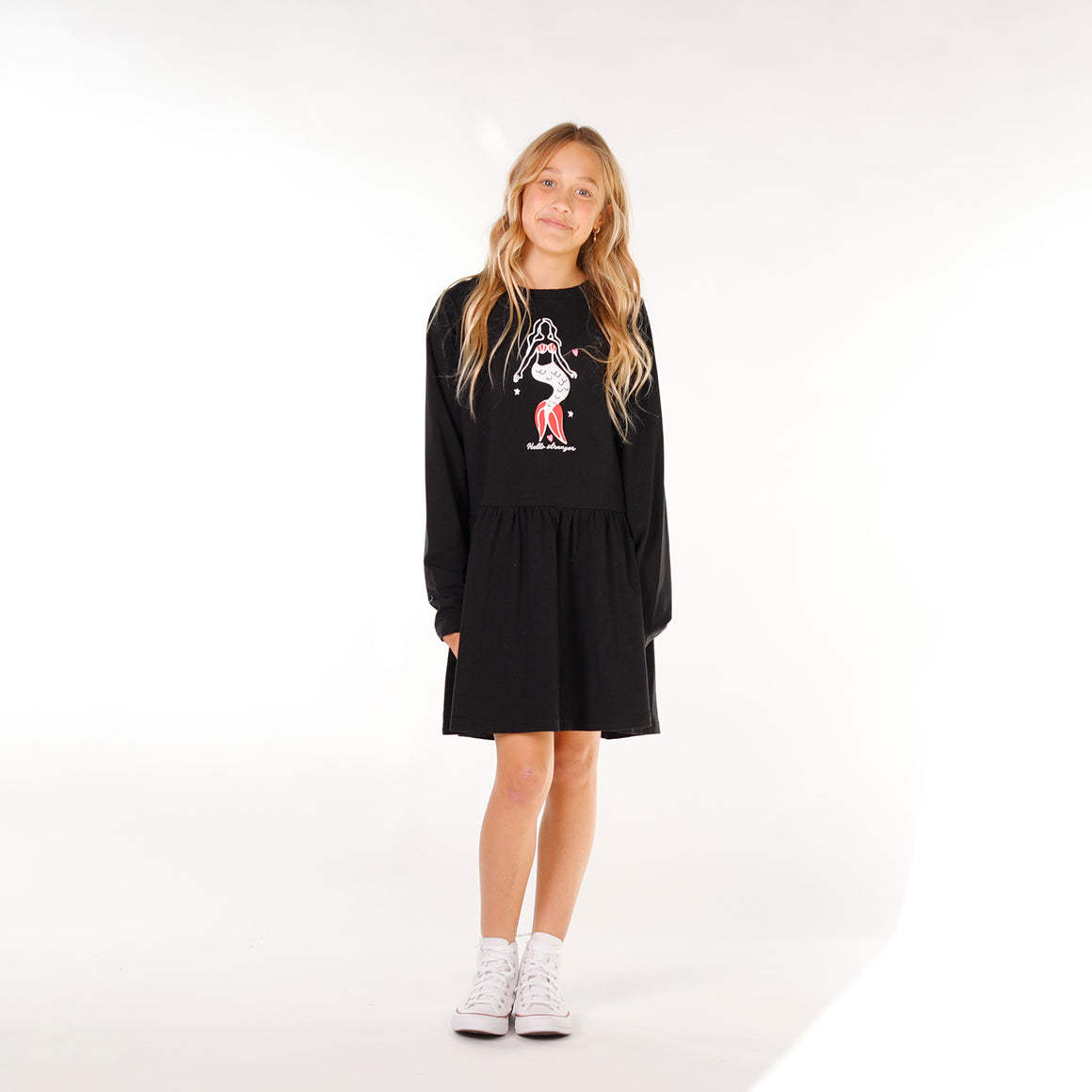 GIRLS MERMAID MONDAY DRESS – Black