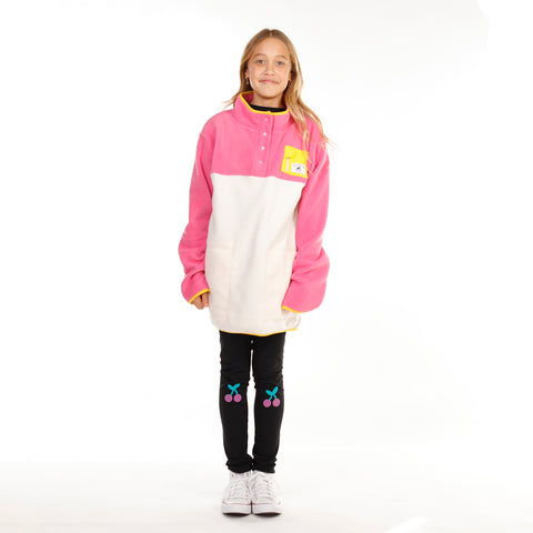 GIRLS ADVENTURE FLEECE – Pink Cream