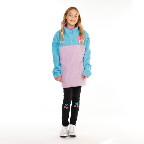 GIRLS ADVENTURE FLEECE – Turquoise Purple