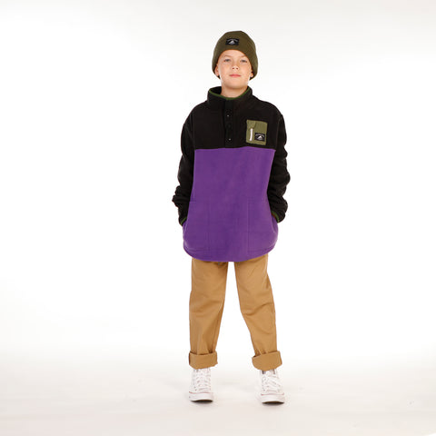 BOYS ADVENTURE FLEECE – Black Purple