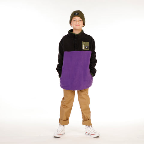 BOYS ADVENTURE FLEECE – Black Purple